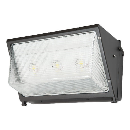 Lumark WPLLED-125-GL-UNV-PC 122W Glass LED Wallpack, 120-277V, 4000K, Button Photocell