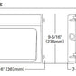 Lumark WPMLED-75-GL-UNV-PC 76W Borosilicate Glass LED Wallpack, 120-277V, 70 CRI, 4000K, Button Photocell