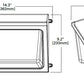 Lumark WPMLED15S  50W LED Wallpack, 120-277V, 80 CRI, 6400 Lumens, 4000K