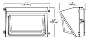 Lumark WPMLED15S  50W LED Wallpack, 120-277V, 80 CRI, 6400 Lumens, 4000K