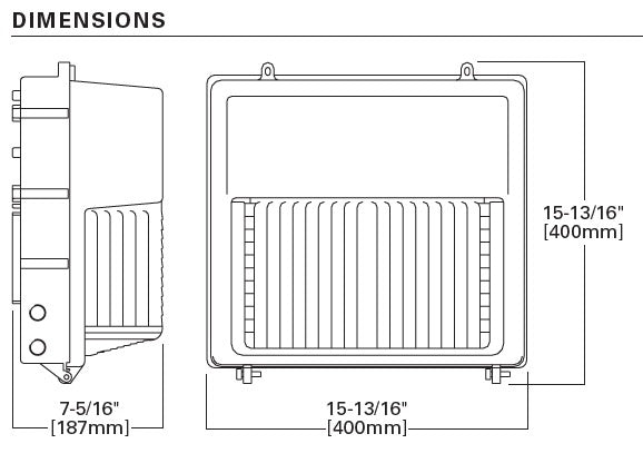Lumark WPSQLED-100-UNV-PC 101W LED Wallpack, 120-277V, 70 CRI, 5000K, Button Photocell