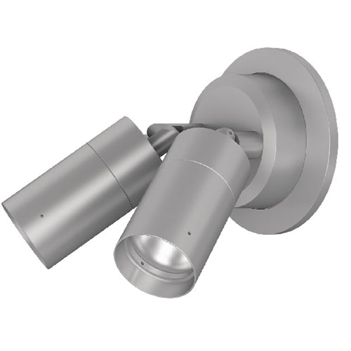 Lumiere 1003-A2-RCS-RW-LED2790-W-WT-L1-UNV-RSM 10W Lanterra 1003 Accent and Flood LED, 2 Heads, Outdoor, Standard-Recessed Lens Hood, 2700K Color Temperature, Wide Optic, White Finish, 120-277V, Round Surface Mount