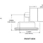 Lumiere 1004-A1-RCS-RI-LED3090-F-BK-L1-UNV-RSM 10W Lanterra Accent and Flood LED, 1 Head, Indoor, Recessed Lens Hood, 3000K Color Temperature, 90 CRI, Flood Optic, Black Finish, 120-277V, Round Surface Mount Direct to Junction Box