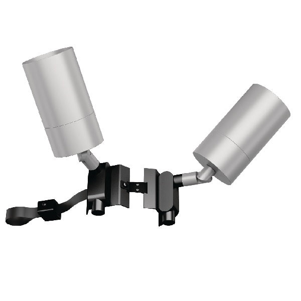 Lumiere 1004-A1-RCS-FL-LED3090-F-CS-L1-UNV-TSR2-2 10W Lanterra Accent and Flood LED, 1 Head, Flush Lens Hood, 3000K Color Temperature, 90 CRI, Flood Optic, City Silver Finish, 120-277V, 2-Fixtures Tree Strap Mount
