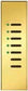 Lutron AR-M16-DN-AU-E HomeWorks QS Wired Architrave Replacement Faceplate, Door Narrow, 7-Button, Architectural Metal Finish (Faceplate Only), in Gold