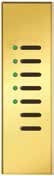 Lutron AR-M16-DN-AU-E HomeWorks QS Wired Architrave Replacement Faceplate, Door Narrow, 7-Button, Architectural Metal Finish (Faceplate Only), in Gold