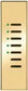 Lutron AR-M16-DN-BB-E HomeWorks QS Wired Architrave Replacement Faceplate, Door Narrow, 7-Button, Architectural Metal Finish (Faceplate Only), in Bright Brass