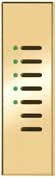 Lutron AR-M16-DN-BB-E HomeWorks QS Wired Architrave Replacement Faceplate, Door Narrow, 7-Button, Architectural Metal Finish (Faceplate Only), in Bright Brass