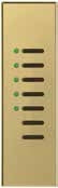 Lutron AR-M16-DN-BRA-E HomeWorks QS Wired Architrave Replacement Faceplate, Door Narrow, 7-Button, Architectural Metal Finish (Faceplate Only), in Brass Anodized Aluminum