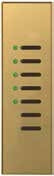 Lutron AR-M16-DN-SB-E HomeWorks QS Wired Architrave Replacement Faceplate, Door Narrow, 7-Button, Architectural Metal Finish (Faceplate Only), in Satin Brass