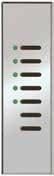 Lutron AR-M16-DN-SC-E HomeWorks QS Wired Architrave Replacement Faceplate, Door Narrow, 7-Button, Architectural Metal Finish (Faceplate Only), in Satin Chrome