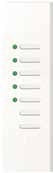 Lutron AR-M16-DN-WH-E HomeWorks QS Wired Architrave Replacement Faceplate, Door Narrow, 7-Button, Architectural Matte Finish (Metal), in White