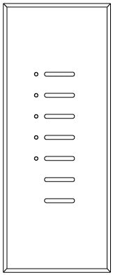 Lutron AR-M4-DW-WH-E HomeWorks QS Wired Architrave Replacement Faceplate, Door Wide, 5-Button Raise/Lower, Architectural Matte Finish (Metal), in White