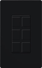 Lutron CA-6PF-BL Claro Field Customizable Multi Port Frame in Black