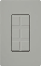 Lutron CA-6PF-GR Claro Field Customizable Multi Port Frame in Gray