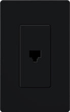 Lutron CA-PJH-BL Claro Single Phone Jack in Black