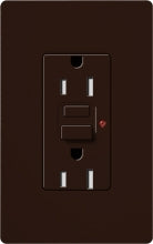 Lutron CAR-15-GFTR-BR Claro Tamper Resistant 15A GFCI Receptacle in Brown (Replaced by CAR-15-GFST-BR)