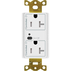 Lutron Vive CAR2S-20-DTR-WH 20A Duplex Wireless Receptacle