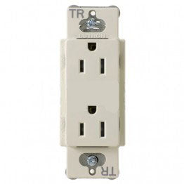 Lutron CARS-15-TRH-IV Claro Tamper Resistant 15A Duplex Receptacle in Ivory