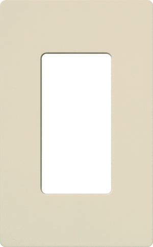 Lutron CW-1-LA Claro Screwless Wallplate 1 Gang in Light Almond