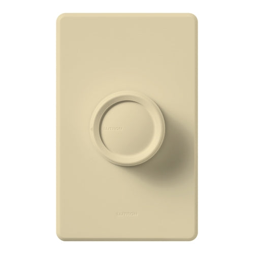 Lutron D-600PH-IV Rotary 600W Incandescent / Halogen Single Pole Preset Dimmer in Ivory