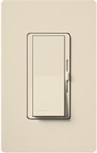 Lutron DVF-103P-277-LA Diva 277V / 6A Fluorescent 3-Wire / Hi-Lume LED Single Pole / 3-Way Dimmer in Light Almond
