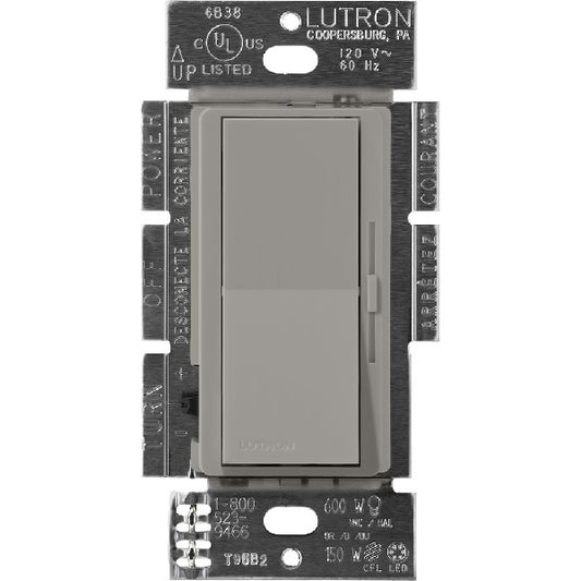 Lutron DVSCCL-153P-CS Diva Satin 600W Incandescent, 150W CFL or LED Single Pole/ 3-Way Dimmer in Cobblestone