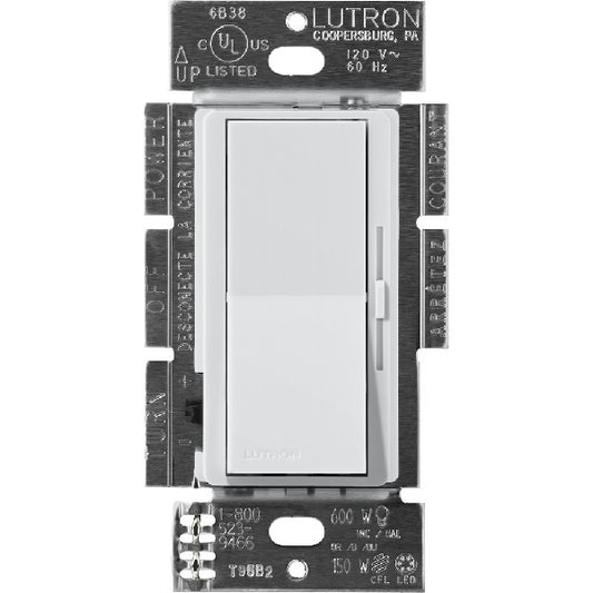 Lutron DVSCCL-153P-MI Diva Satin 600W Incandescent, 150W CFL or LED Single Pole/ 3-Way Dimmer in Mist