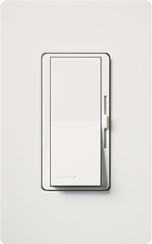 Lutron DVSCCL-153P-SW Diva Satin 600W Incandescent, 150W CFL or LED Single Pole / 3-Way Dimmer in Snow
