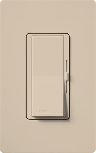 Lutron DVSCCL-153P-TP Diva Satin 600W Incandescent, 150W CFL or LED Single Pole / 3-Way Dimmer in Taupe