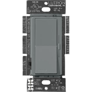 Lutron DVSCELV-300P-SL Diva Satin 300W Electronic Low Voltage Single Pole Dimmer in Slate