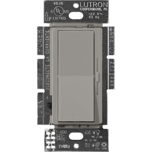 Lutron DVSCLV-103P-CS Diva Satin 1000VA, 800W Magnetic Low Voltage 3-Way Dimmer in Cobblestone