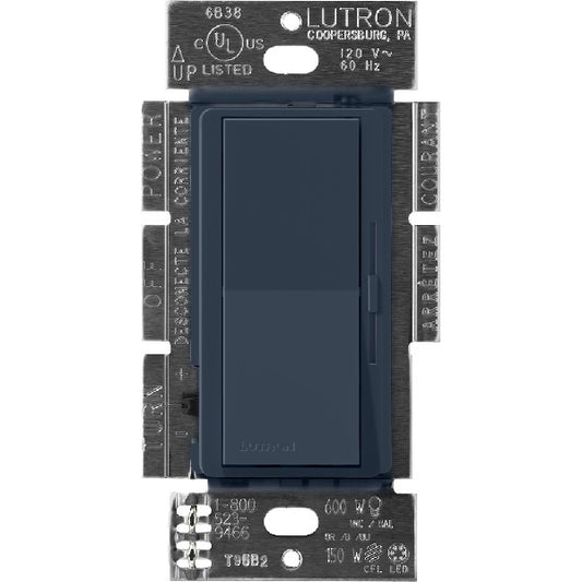 Lutron DVSCLV-103P-DE Diva Satin 1000VA, 800W Magnetic Low Voltage 3-Way Dimmer in Deep Sea