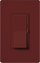 Lutron DVSCLV-10P-MR Diva Satin 1000VA, 800W Magnetic Low Voltage Single Pole Dimmer in Merlot