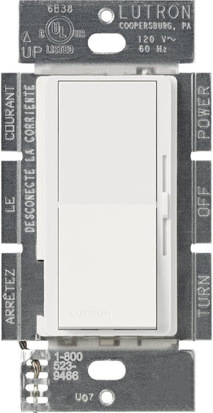 Lutron DVSCLV-10P-SL Diva Satin 1000VA, 800W Magnetic Low Voltage Single Pole Dimmer in Slate