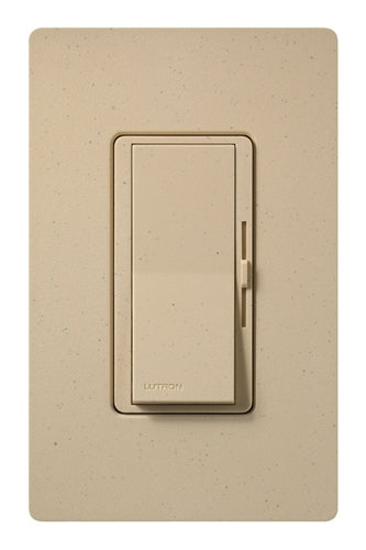 Lutron DVSCRP-253P-DS Diva 250W Dimmable LED or CFL, 500W Incandescent/Halogen, 500W ELVWith Halogen, Single Pole / 3-Way Reverse-Phase Dimmer in Desert Stone