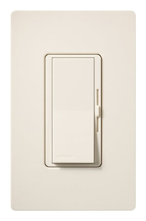 Lutron DVSCRP-253P-ES Diva 250W Dimmable LED or CFL, 500W Incandescent/Halogen, 500W ELVWith Halogen, Single Pole / 3-Way Reverse-Phase Dimmer in Eggshell