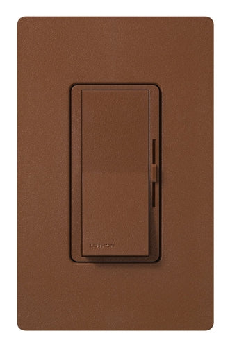 Lutron DVSCRP-253P-SI Diva 250W Dimmable LED or CFL, 500W Incandescent/Halogen, 500W ELVWith Halogen, Single Pole / 3-Way Reverse-Phase Dimmer in Sienna