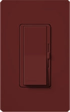 Lutron DVSCSTV-MR Diva Satin 0-10 V Control Single pole/3-way Preset Dimmer, 50 mA sink, 8 A load in Merlot