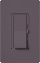Lutron DVSCSTV-PL Diva Satin 0-10 V Control Single pole/3-way Preset Dimmer, 50 mA sink, 8 A load in Plum