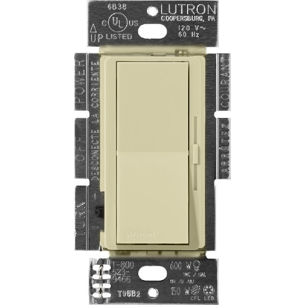 Lutron DVSCSTV-SA Diva Satin 0-10V Control Single Pole/3-Way Preset Dimmer, 50mA Sink, 8A Load in Sage