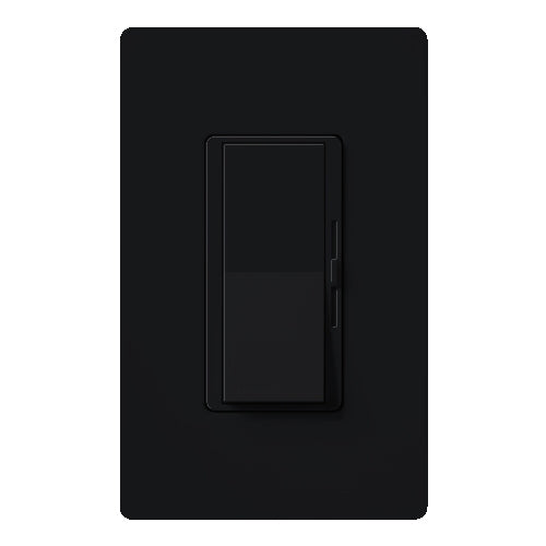 Lutron DVW-603PH-BL Diva 600W Incandescent / Halogen 3-Way Dimmer with Wallplate in Black
