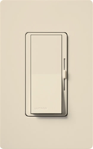 Lutron DVWCL-153PH-LA Diva 600W Incandescent, 150W CFL or LED Single Pole / 3-Way Dimmer with Wallplate in Light Almond