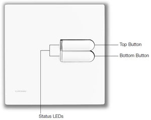 Lutron EGRX-2B-SL-IV European 2-Button Wallstation for Grafik Eye 3000 System in Ivory