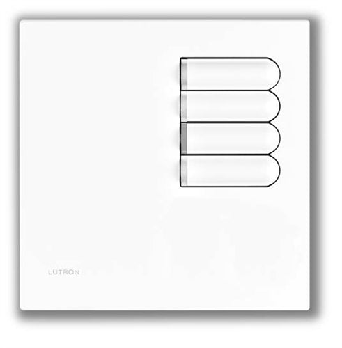 Lutron EGRX-4B-BR European 4-Button Wallstation for Grafik Eye 3000 System in Brown