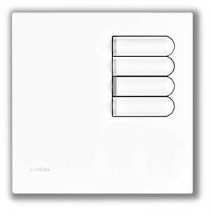 Lutron EGRX-4B-IV European 4-Button Wallstation for Grafik Eye 3000 System in Ivory