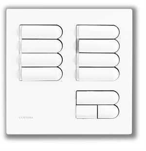 Lutron EGRX-8S-GR European 8-Scene Wallstation with Off and Raise/Lower for Grafik Eye 3000 System in Gray