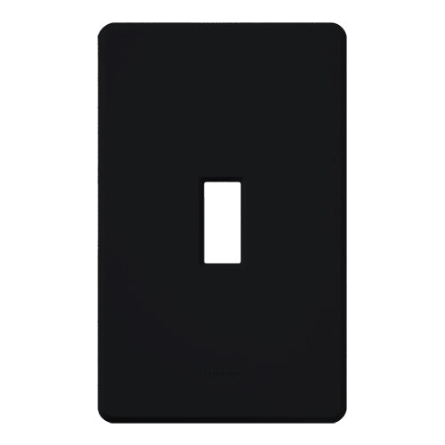 Lutron FG-1-BL Fassada 1-Gang Wallplate, Traditional Opening, Gloss Finish in Black