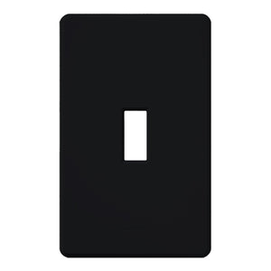 Lutron FG-1-BL Fassada 1-Gang Wallplate, Traditional Opening, Gloss Finish in Black