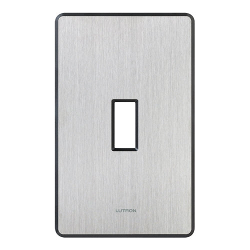 Lutron FW-1-SS Fassada 1-Gang Wallplate, Traditional Opening, in Stainless Steel